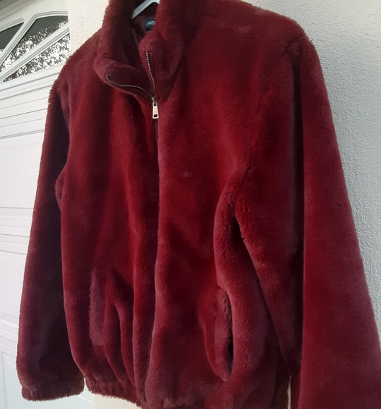 Cynthia Rowley Plush Bomber Jacket S - Picture 2 of 6